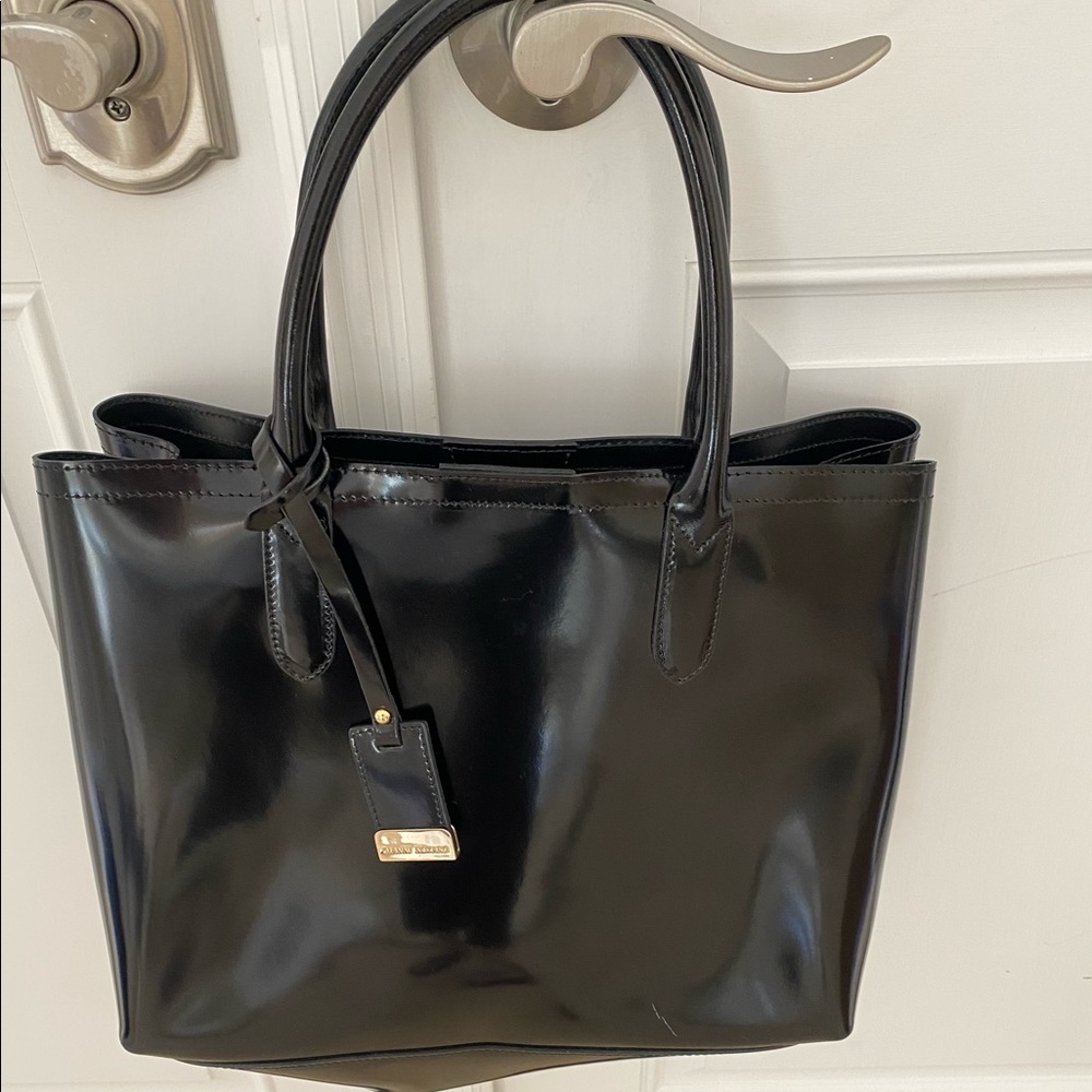 Black leather tote Gianni Notaro